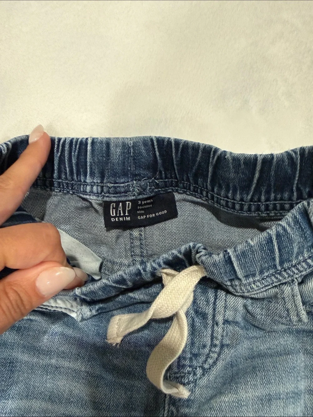 GAP Girls Light Blue Distressed Pull-On Jeans
